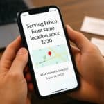 Google maps with location of massage therapy business