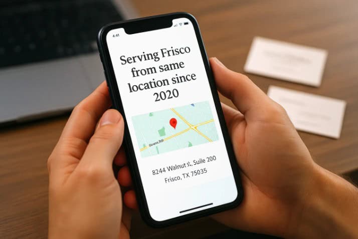 Google maps with location of massage therapy business